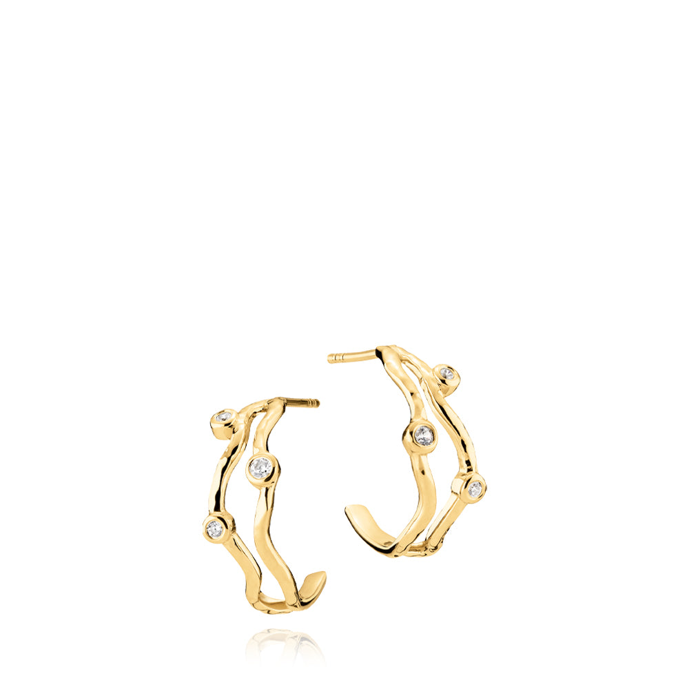 Izabel Camille Vera Forgyldt Sølv Øreringe A1808GS