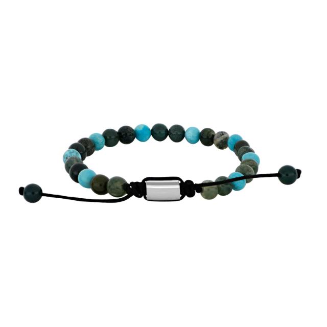 SON of NOA Armbånd Moss Agate/Turkis 6mm 80890312700