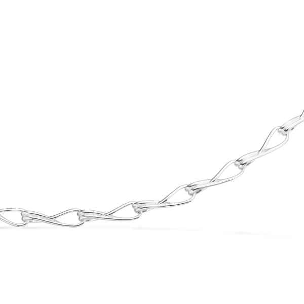 HALSKÆDE SØLV 42+3 CM