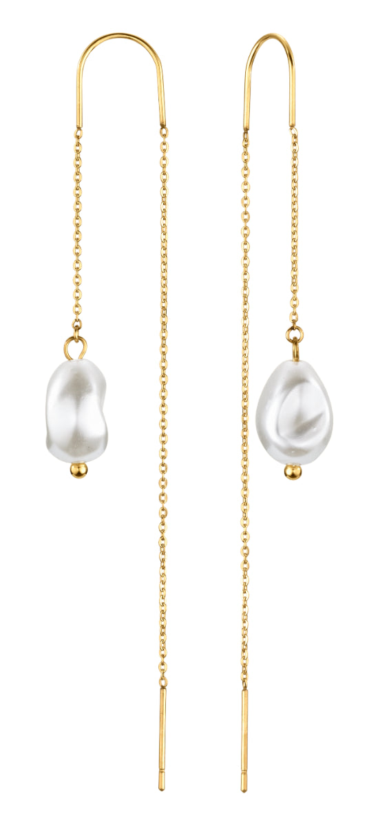 STÅL ØREHÆNGER FORG M.PERLE