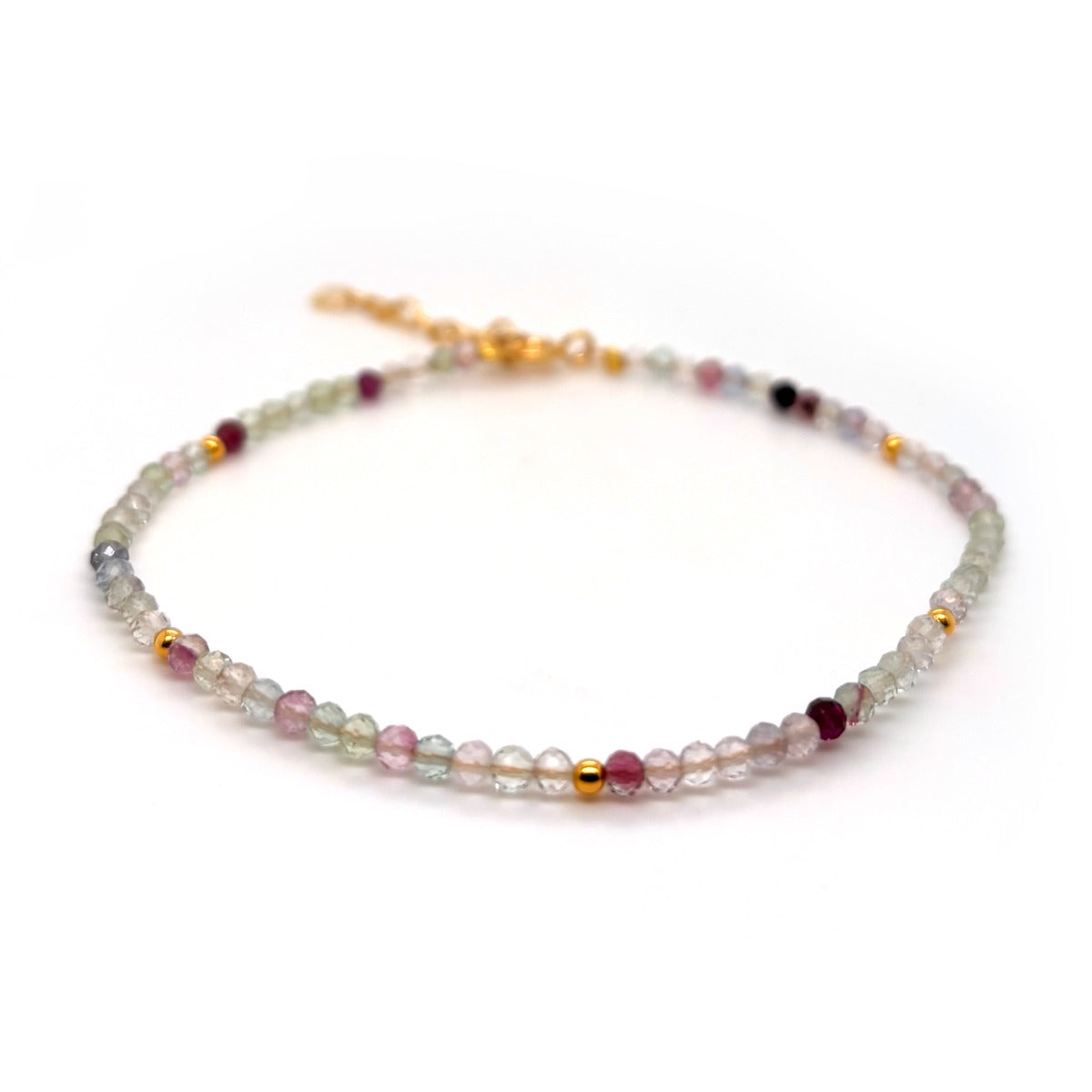 ARMBÅND FLUORIT SØLV FG. 17+2CM