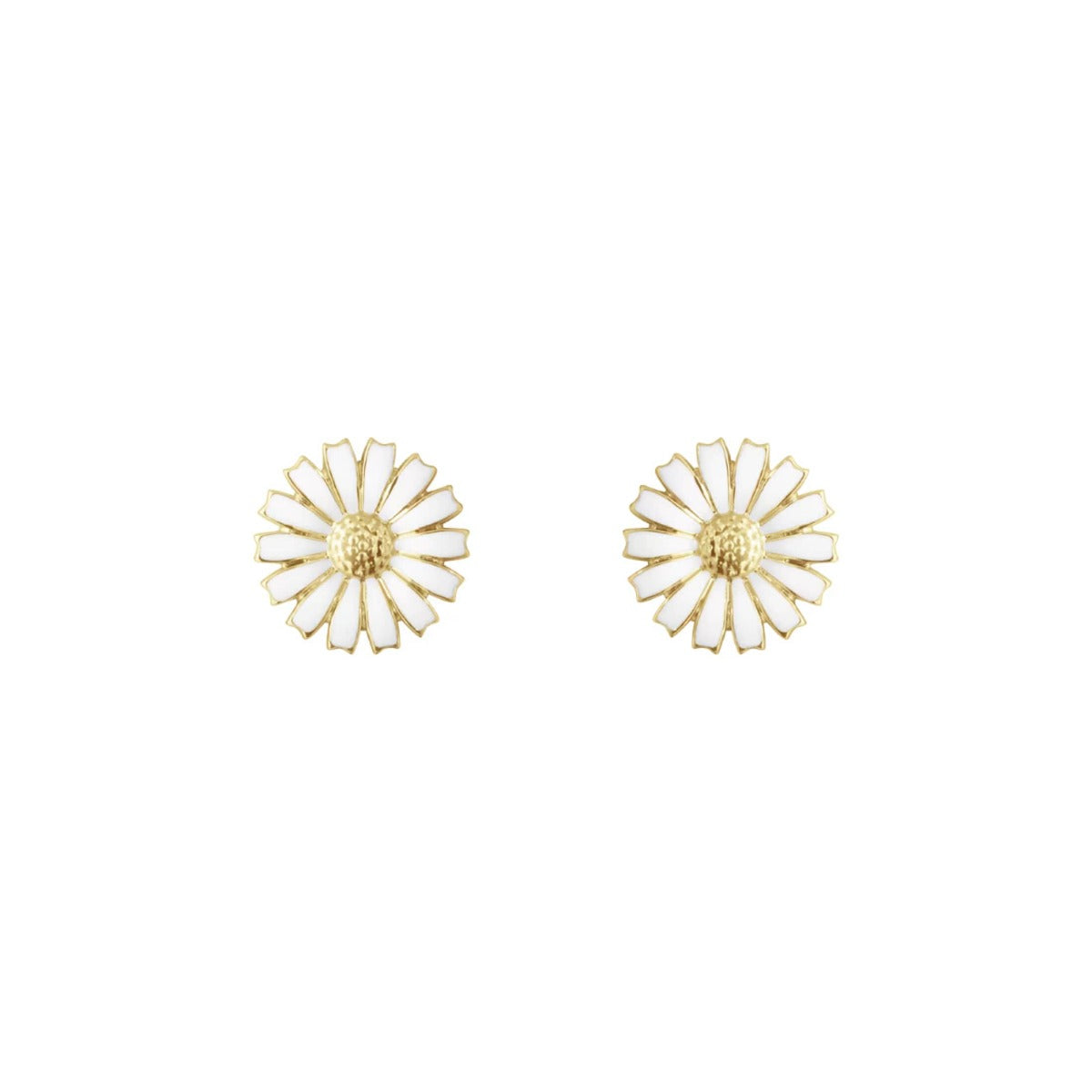 DAISY EARSTUD 2025 SILVER GP WHITE ENAMEL 11 MM