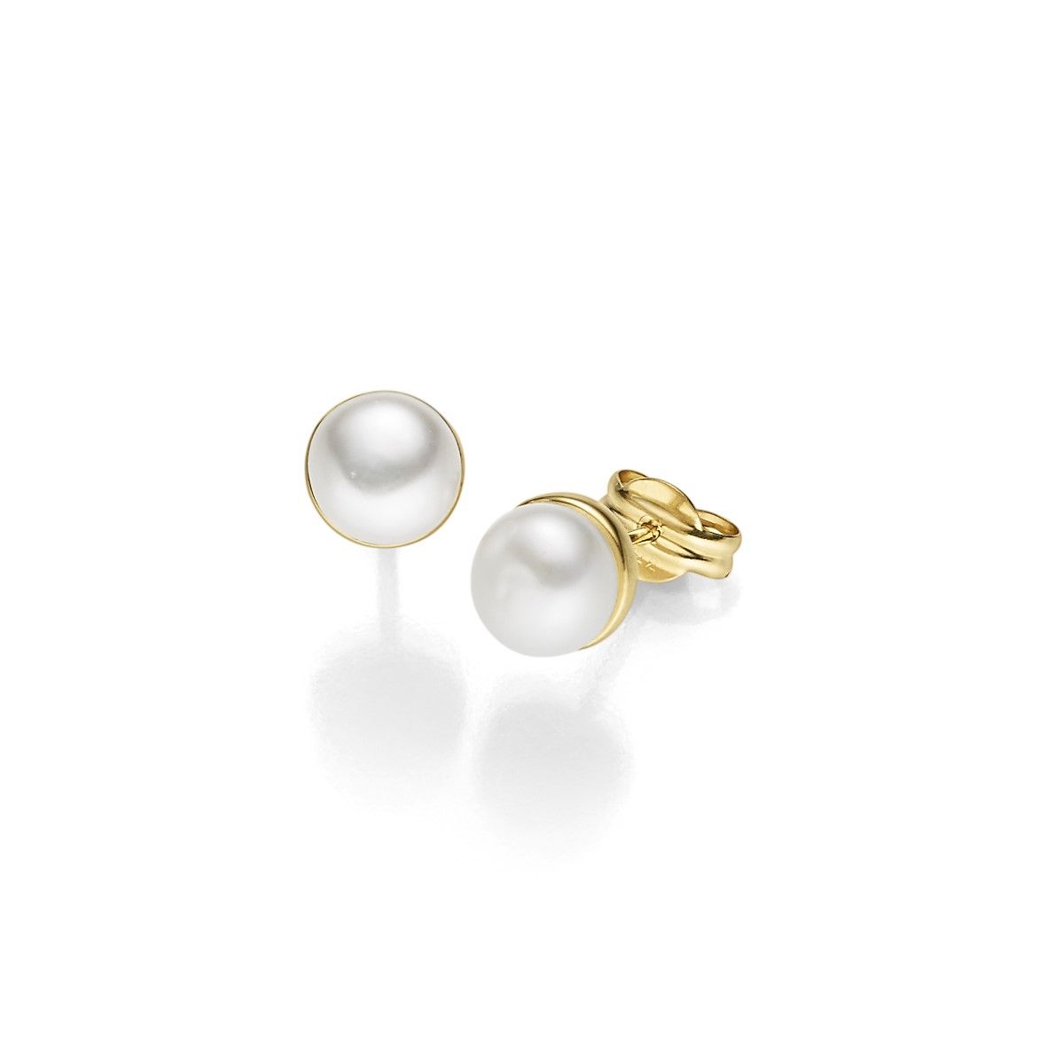 8KT.ØRESTIK M.PERLE 5MM