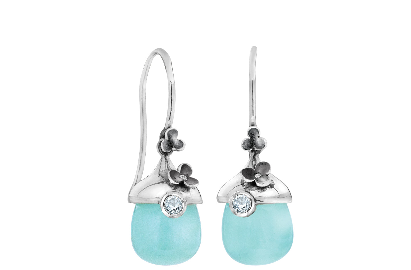 Rabinovich Delight Ørehængere i Sterling Sølv med Brillant 0,005 Carat