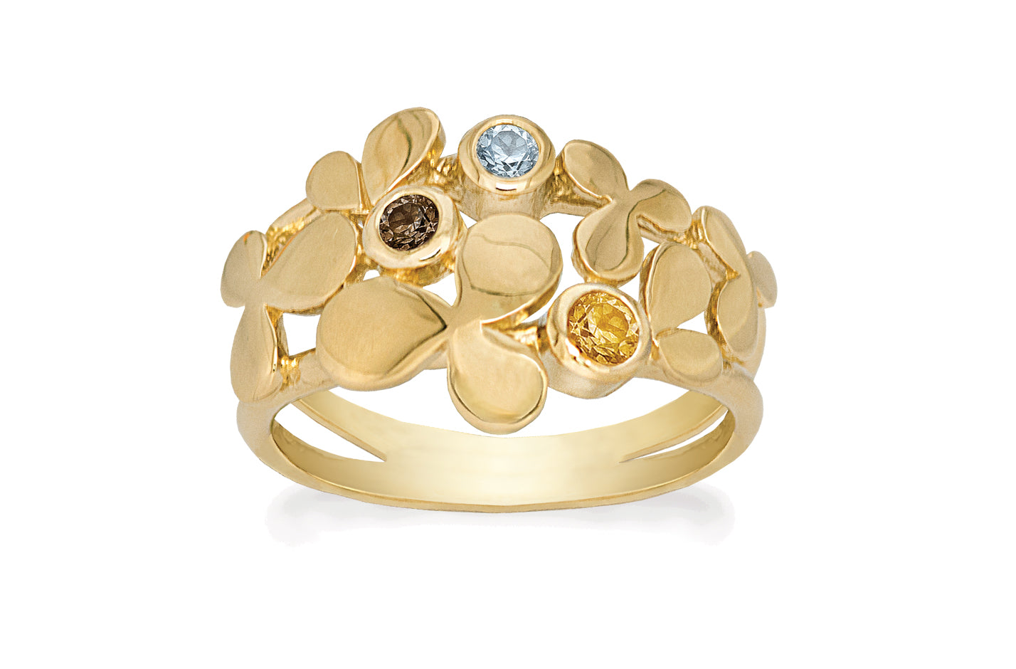 Trio Forgyldt Sølv Ring fra Rabinovich med Sten 76020321