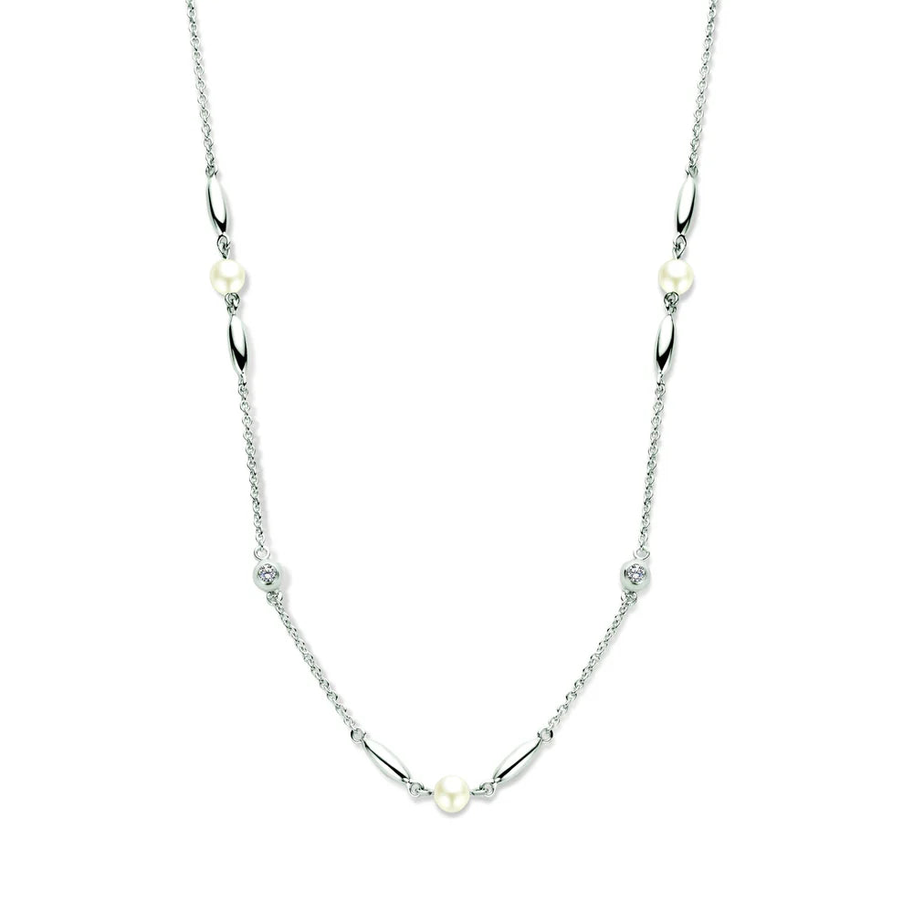 CORNELIA NECKLACE SL/CZ PEARL