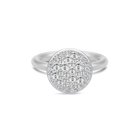 SØLV RING MULTIPAVÉ ZIR
