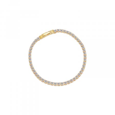 ELLERA GRANDE ARMBÅND - 18K FORGYLDT MED HVIDE ZIRKONER