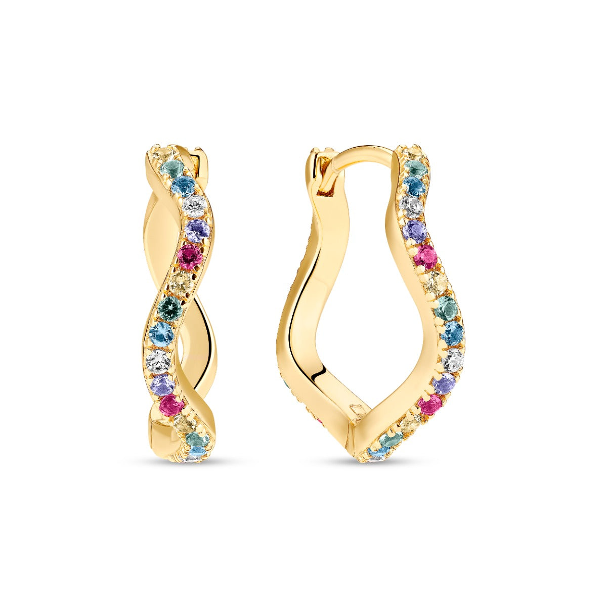 Ellera Waves Grande Forgyldt Sølv Øreringe fra Sif Jakobs