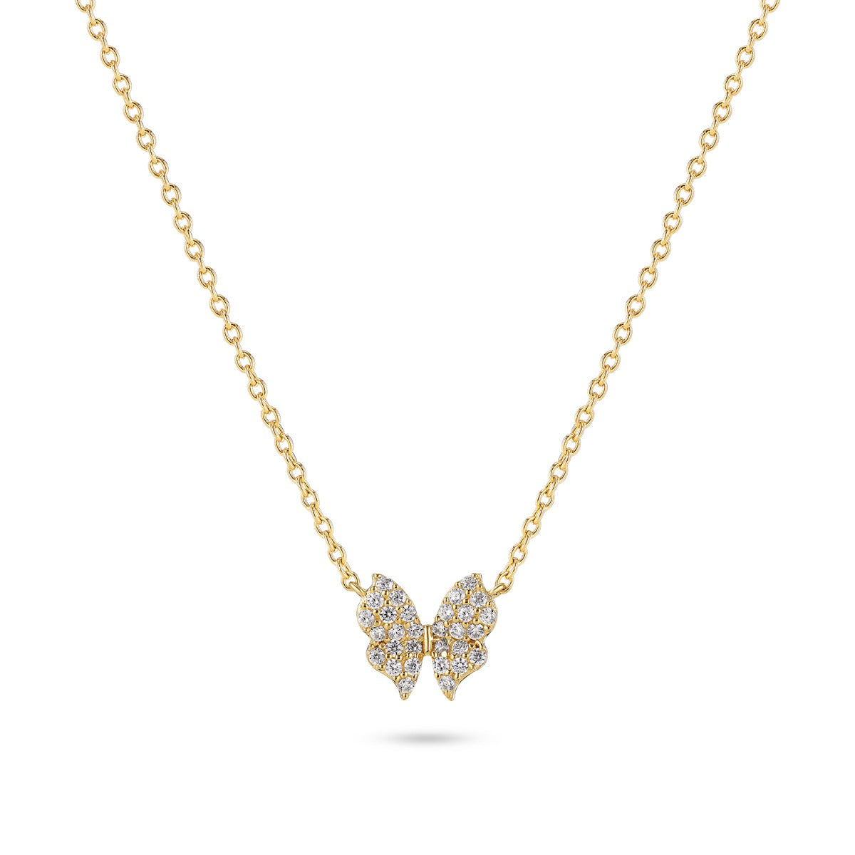 Sif Jakobs Farfalla halskæde i 18 kt. forgyldt 925 sterling sølv SJ-N2700-CZ-YG