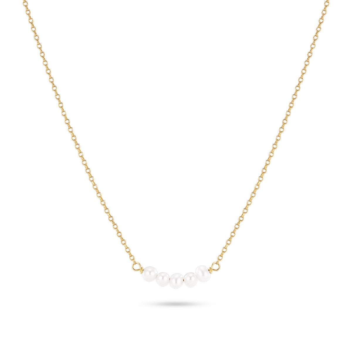 Sif Jakobs Perla Cinque halskæde i 18 karat forgyldt SJ-N2735-P-YG