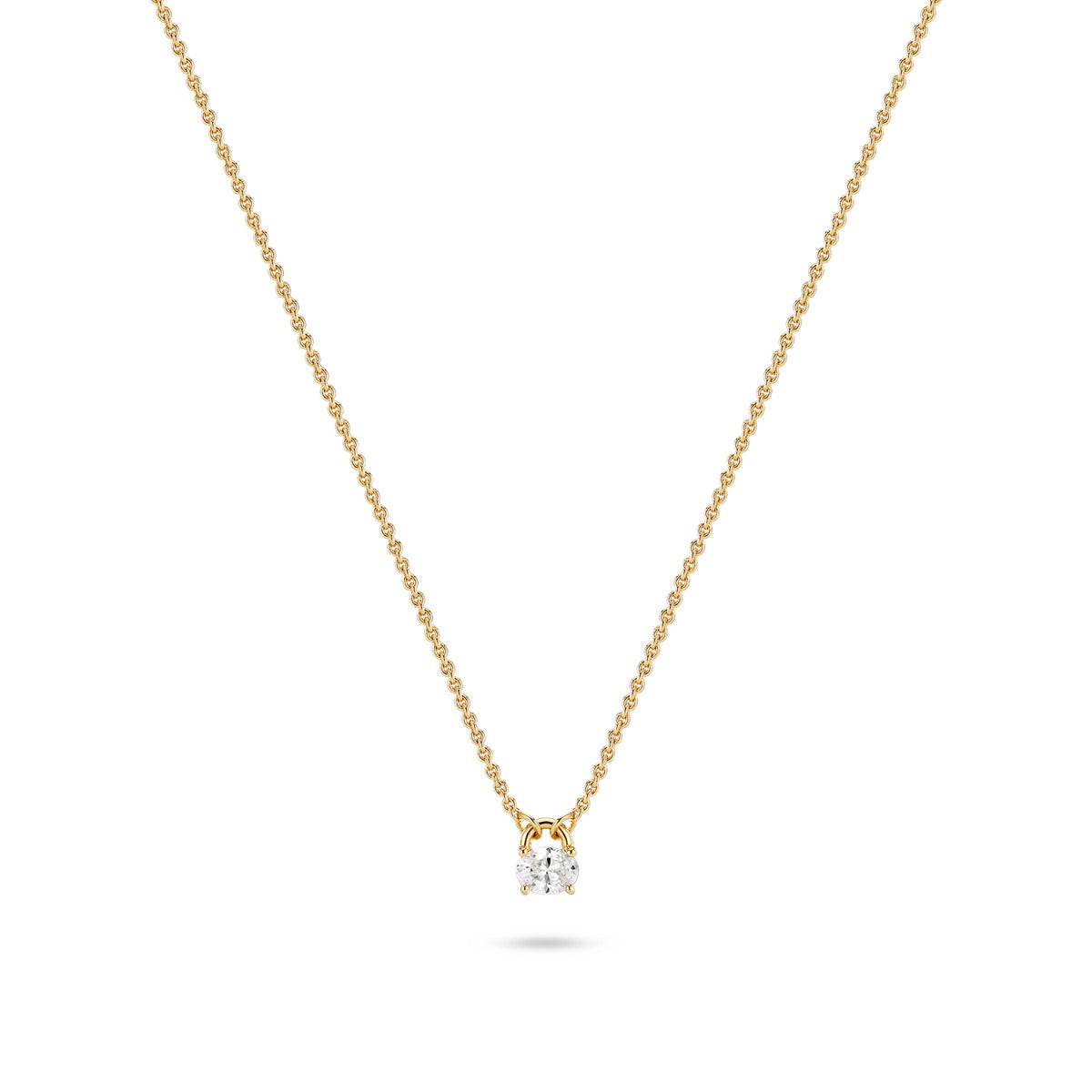 Sif Jakobs Ovale Halskæde i 925 sterling sølv SJ-N2744-CZ-YG