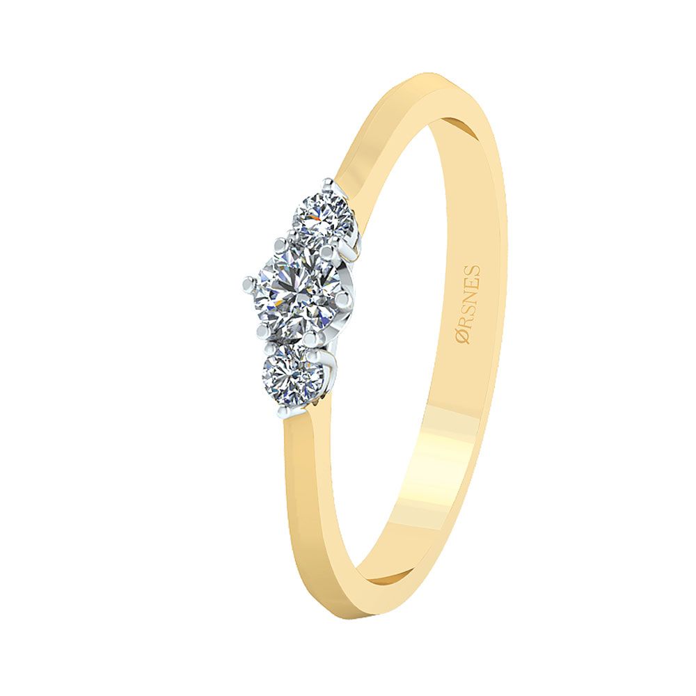 14KT R/H RING 0,14 CT W/SI