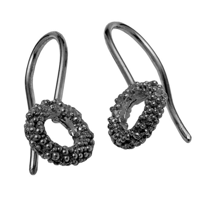 TRINE WILKENS, SPARKLING LOOP ØREHÆNGERE, OXYDERET