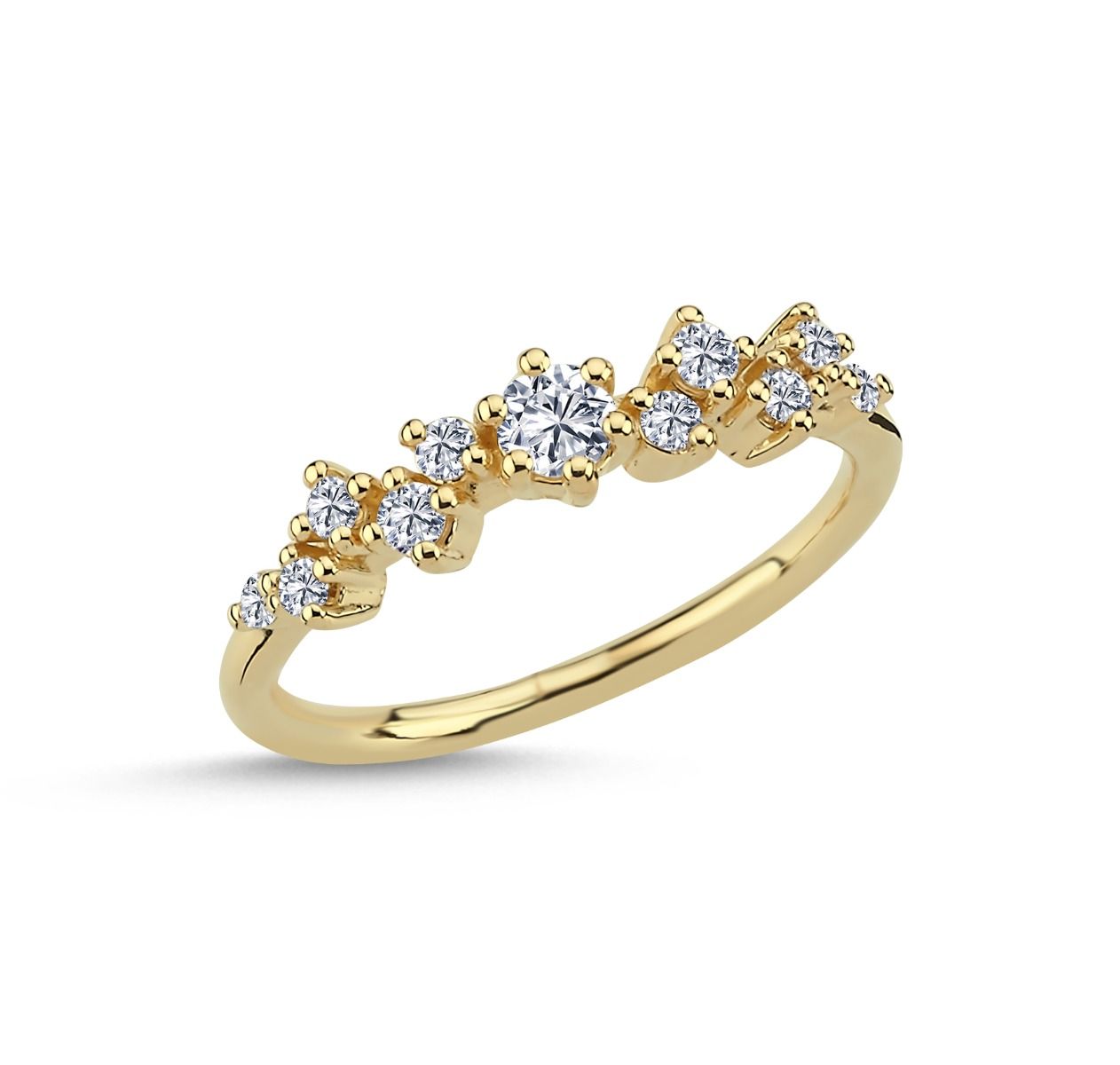 14KT.RING TWINKLE 0,26W.SI