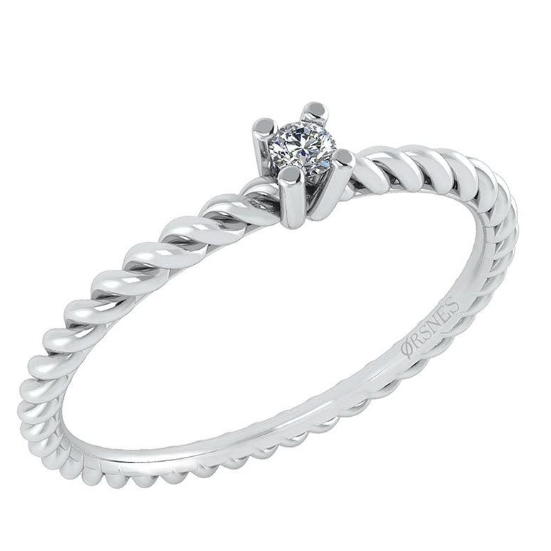 14KT.HVG RING SNOET 1 X 0,04CT