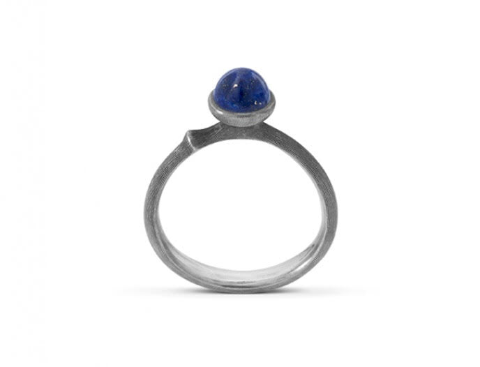 Tiny Lotus Sterling Sølv Ring fra Ole Lynggaard med Lapis