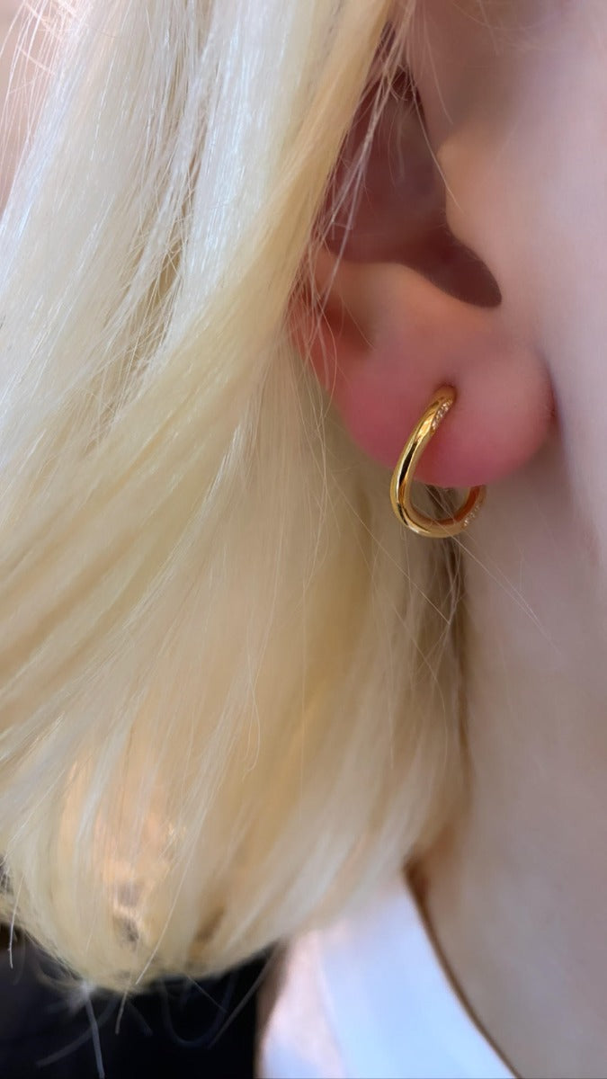 Smykkekæden Halvcreol Forgyldt Sølv Øreringe DVJB011FG