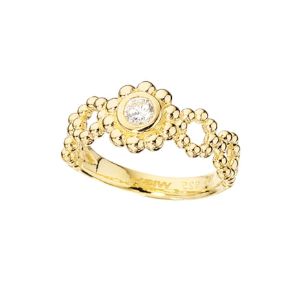 WISH RING SØLV/FG M.ZIR.