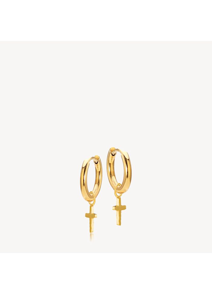 CROSS - CREOL WITH CROSS GOLD-PLATED STEEL