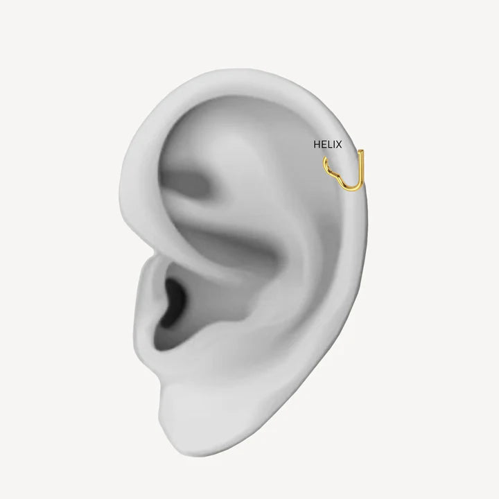 HEART - HELIX GOLD PLATED