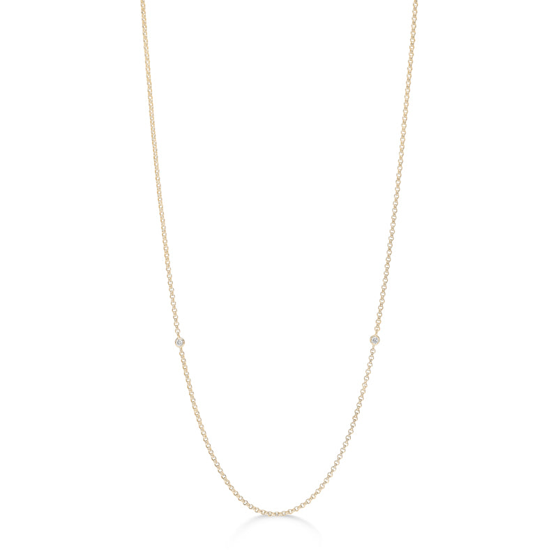 18KT.KÆDE 1X0,04CT LEGACY 80CM