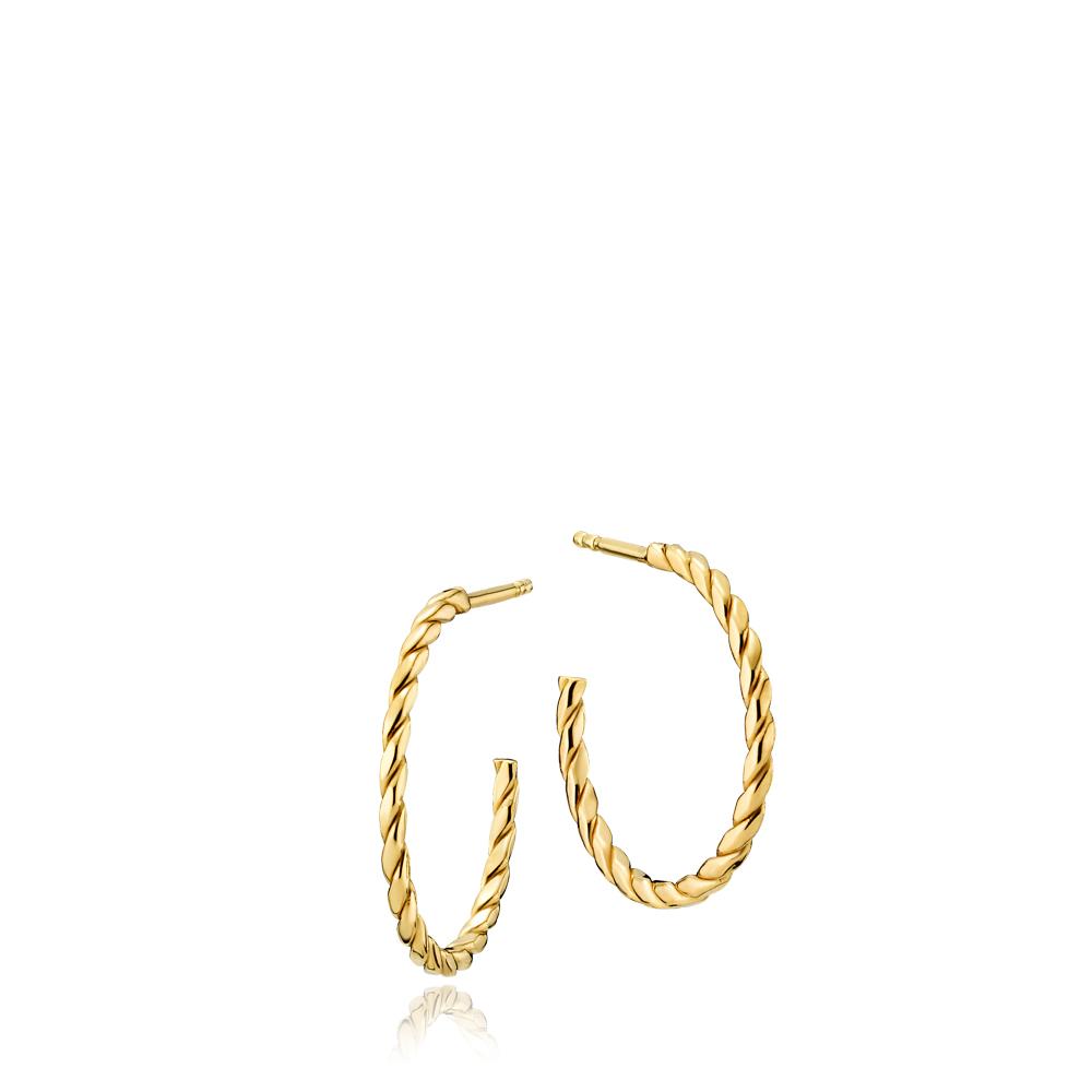 Sistie Halo Small Forgyldt Sølv Øreringe Z1019GS