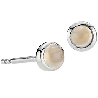 Sistie Bentsen X Ørestikker i Sterling Sølv med Hvid Agat