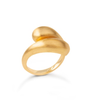 Ocean Flow Duo Forgyldt Sølv Ring fra byBiehl 5-4206-GP
