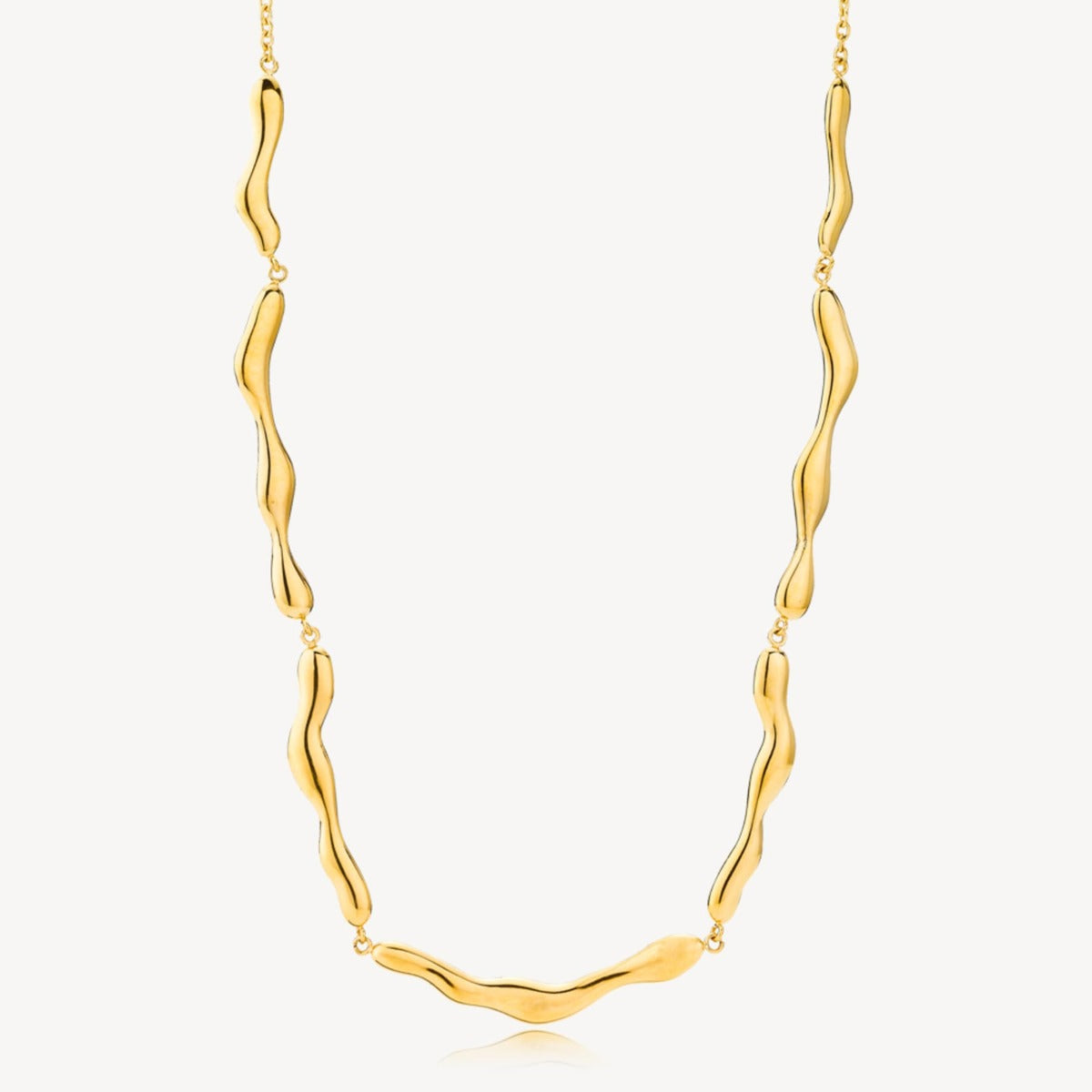 Sistie Wavy Halskæde i 18 kt. forgyldt rustfrit stål ZX2034GS