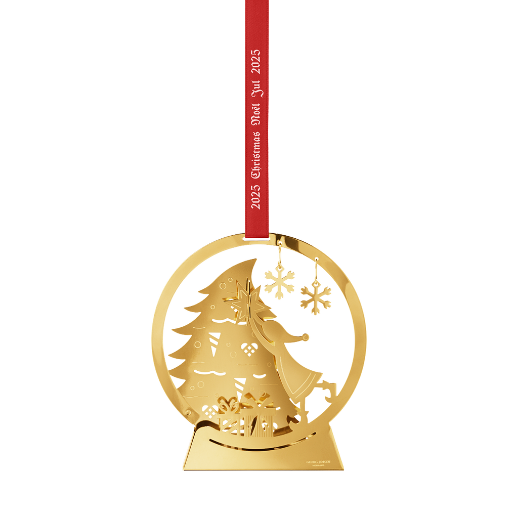 CC 2025 CHRISTMAS MOBILE SNOWGLOBE 18K GOLD PLATED BRASS