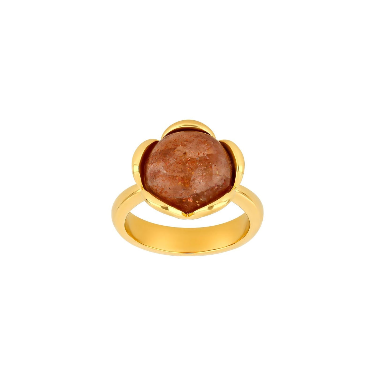 SØLV FORG. RING FLOWERSTOR M/SUNSTONE