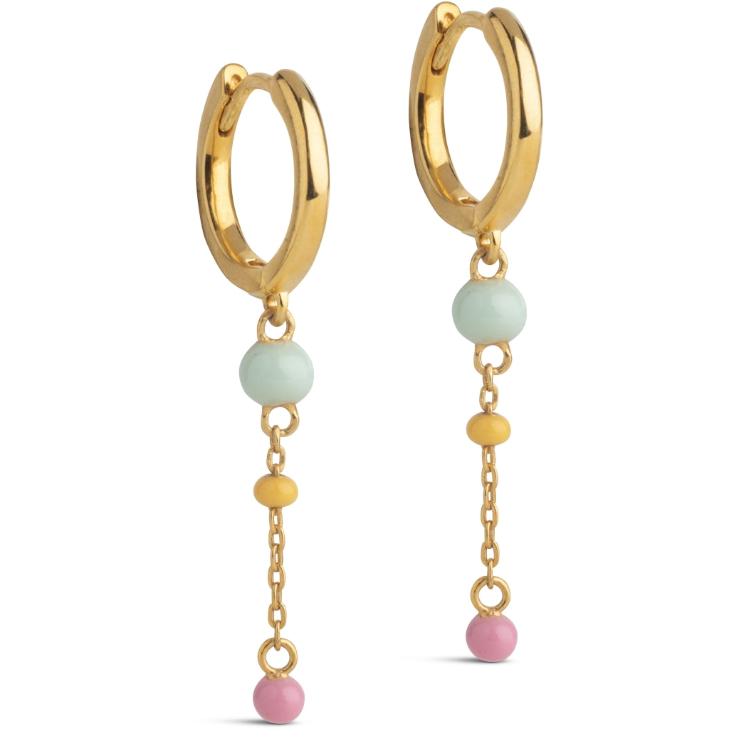 Enamel Lola Bold Øreringe i 18 karat forgyldt sterling sølv E424G-RAINBOW