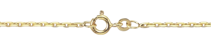 8 KT ANKER FACETKÆDE 42 CM