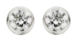 ØREPYNT SYN.ZIR. 2 MM. SØLV