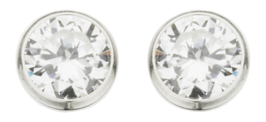 ØREPYNT SYN.ZIR. 4 MM. SØLV