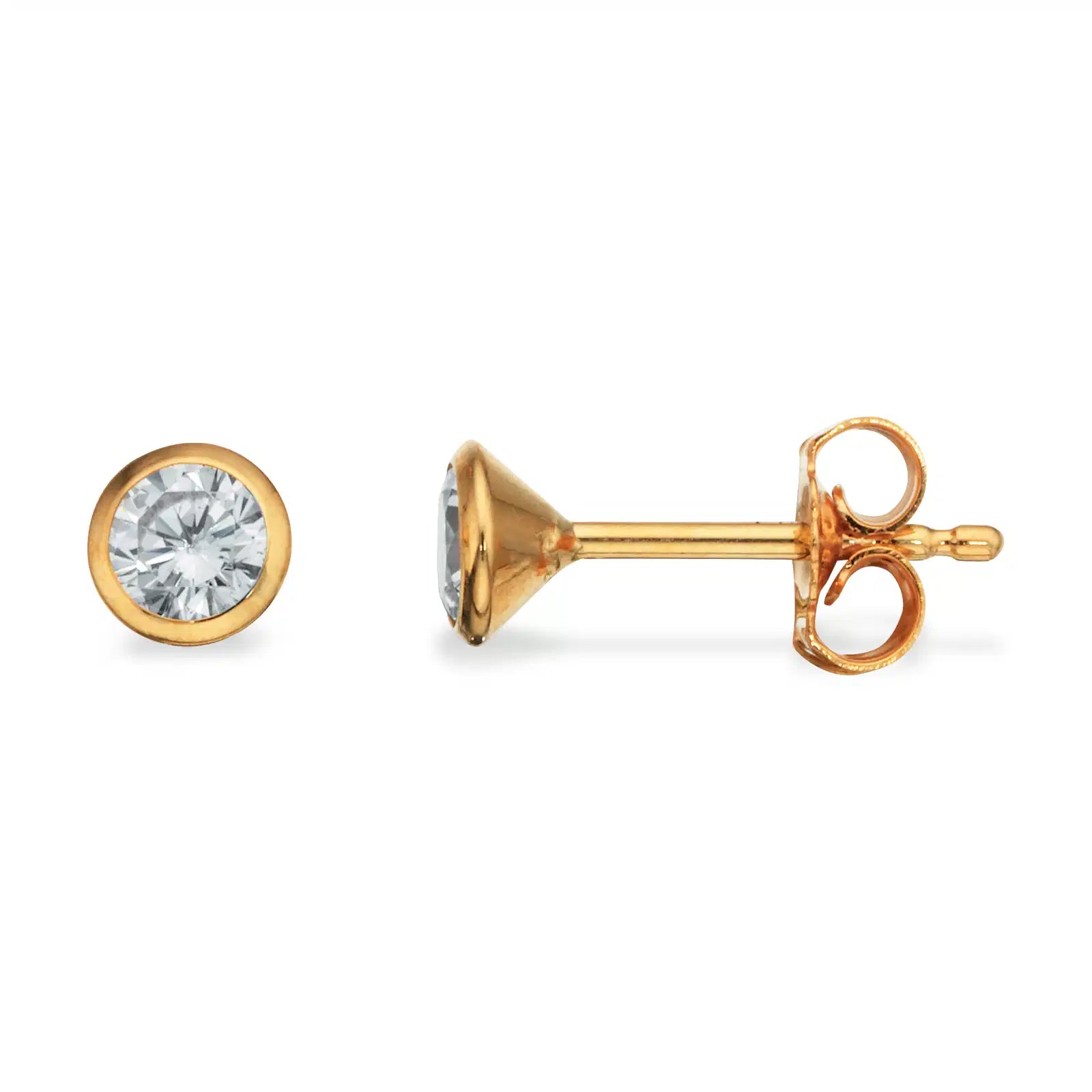 ØREPYNT SYN.ZIR. 4 MM. 8 KT.