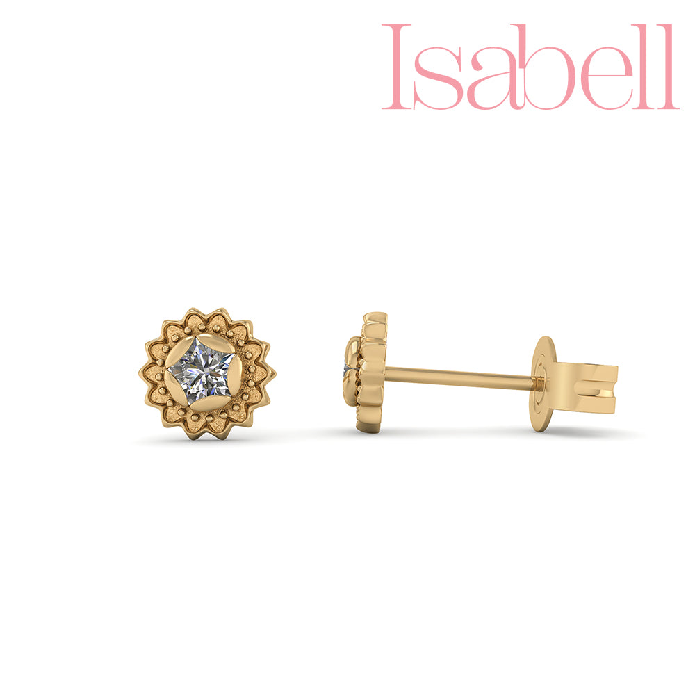 Smykkekæden Isabell Forgyldt Sølv Ørestikker OBE203FG