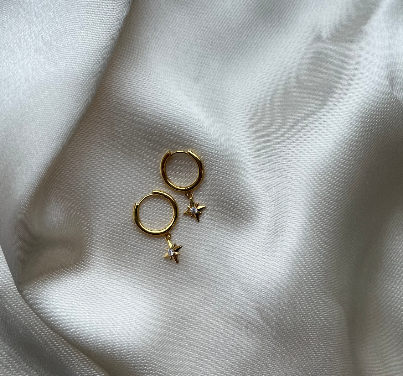 Smykkekæden Isabell Stjerne Forgyldt Sølv Ørestikker