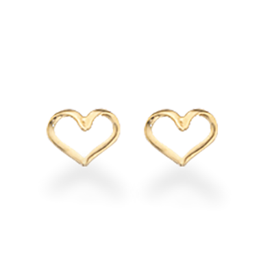 ØREPYNT HJERTE 8 KT.