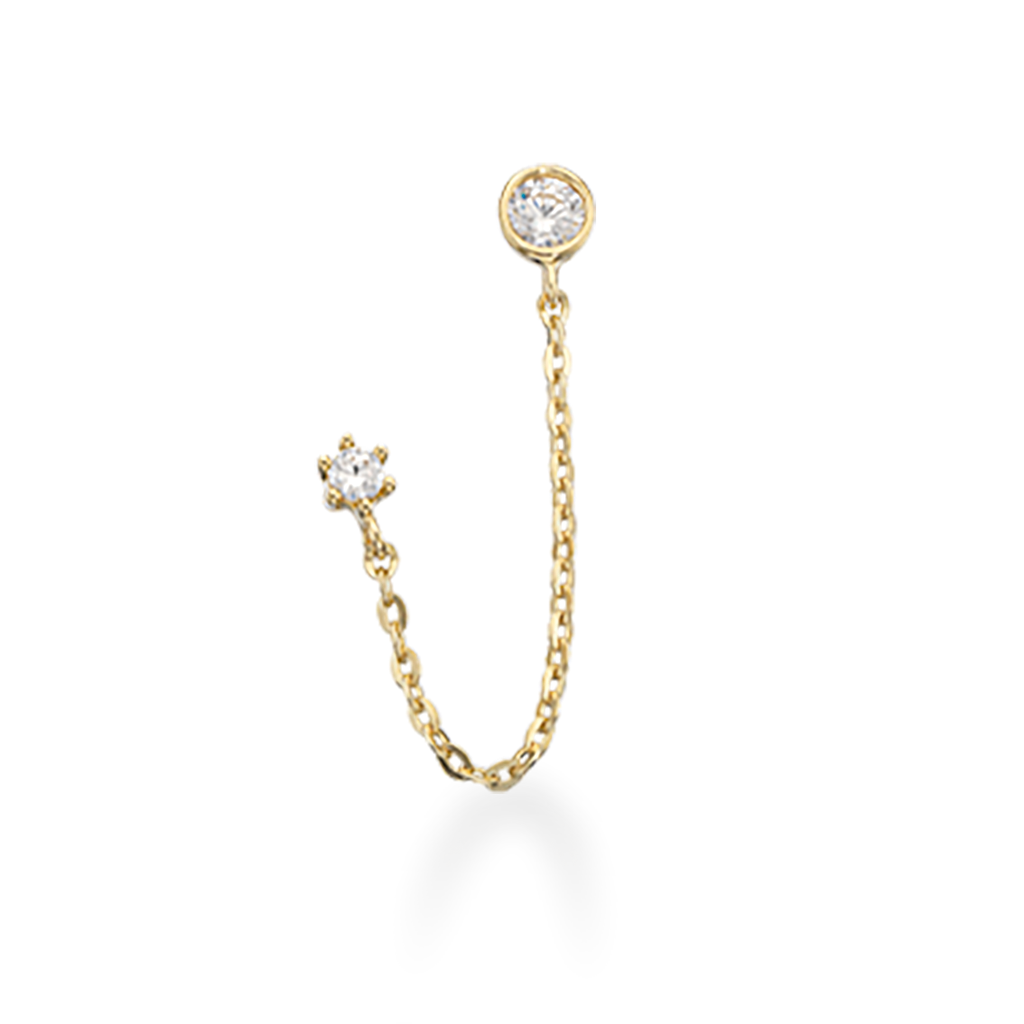 ØREPYNT TWIN SYN. CUBIC ZIR. 8 KT.