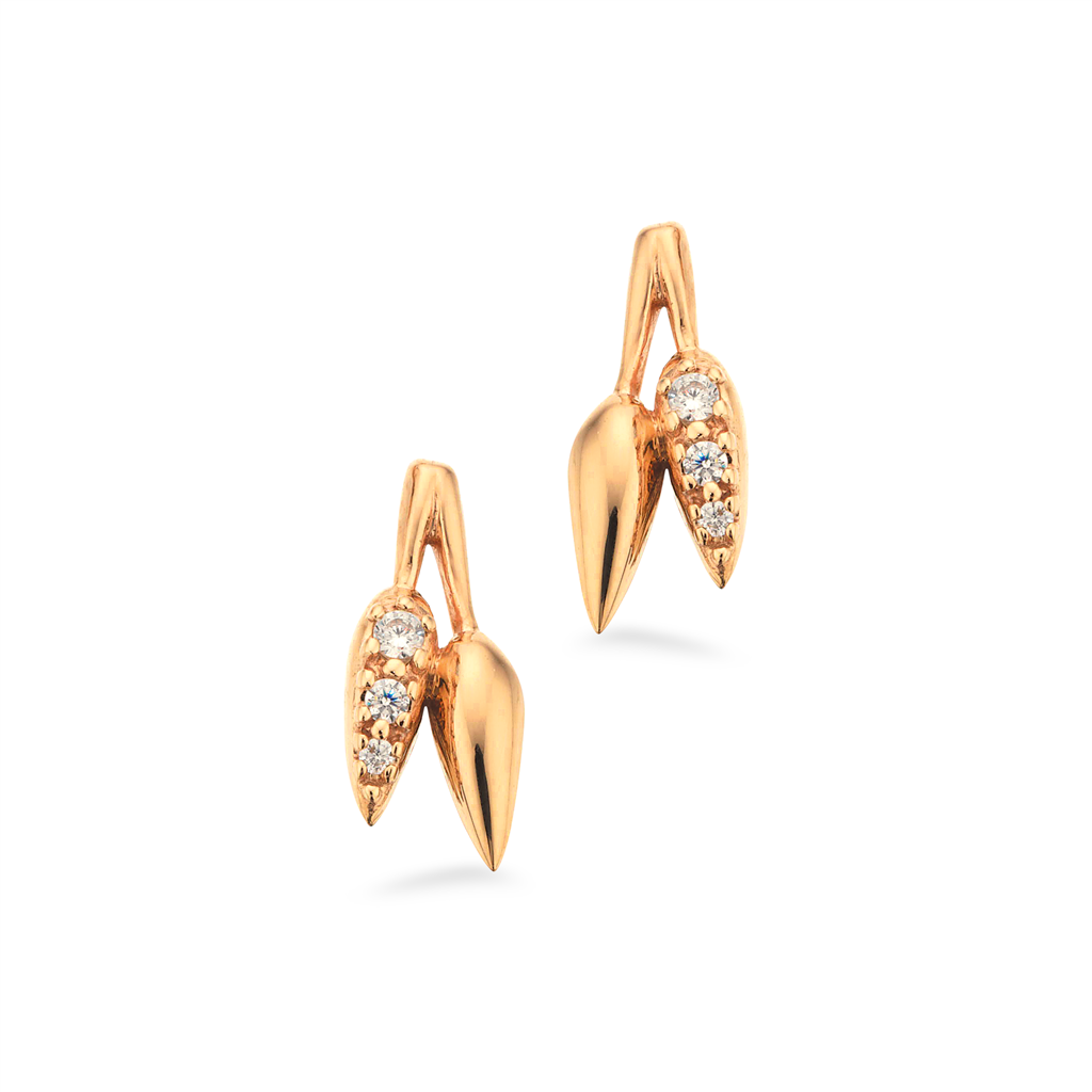 ØRERINGE CUBIC ZIR. 8 KT.