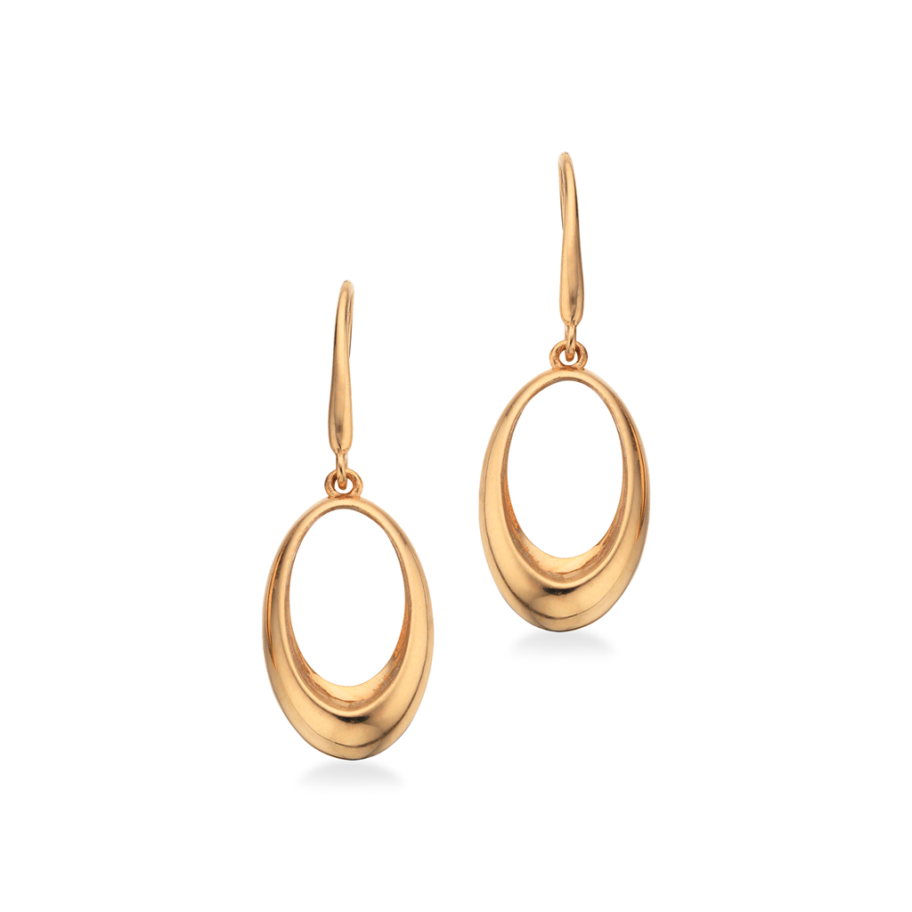 ØREBØJLER OVAL 8 KT.