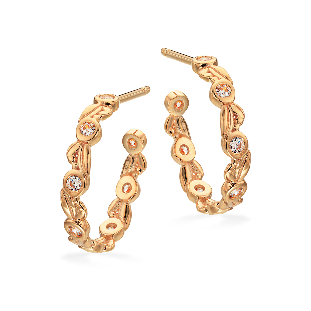 HALVCREOLER CUBIC ZIR. 8 KT.