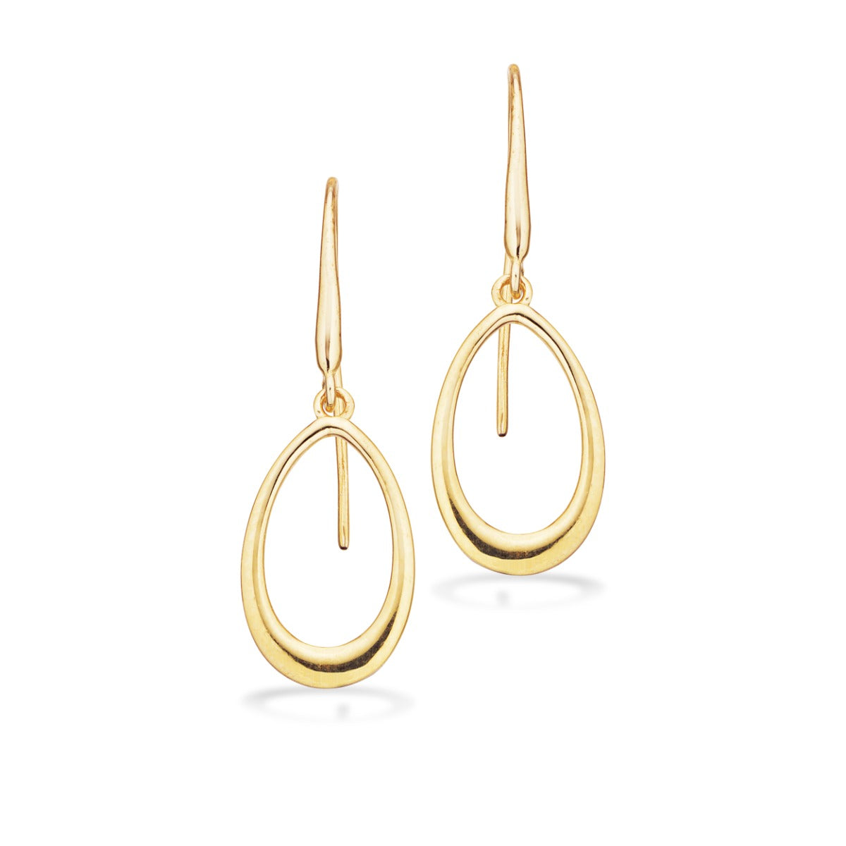 ØREBØJLER OVAL 8 KT.