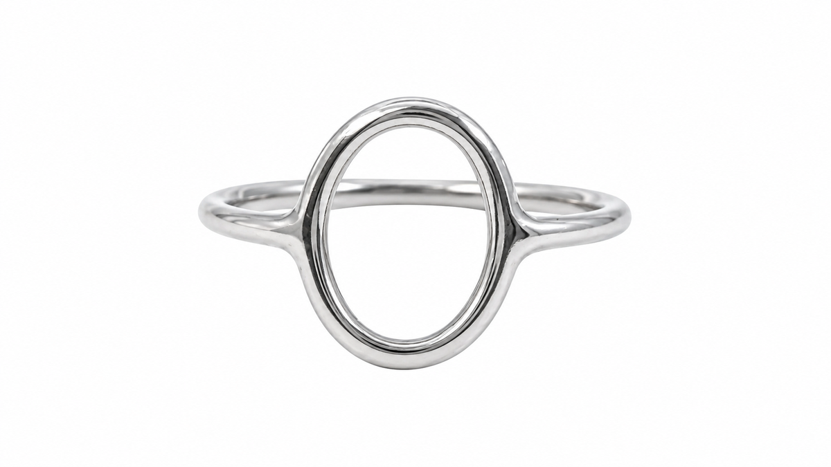 SØLV RING OVAL