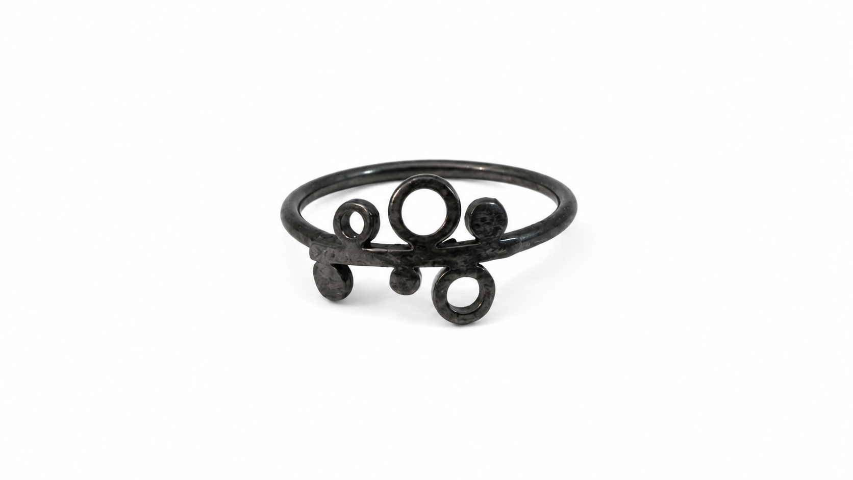 OX. SØLV RING GRAPHIC52 9MM