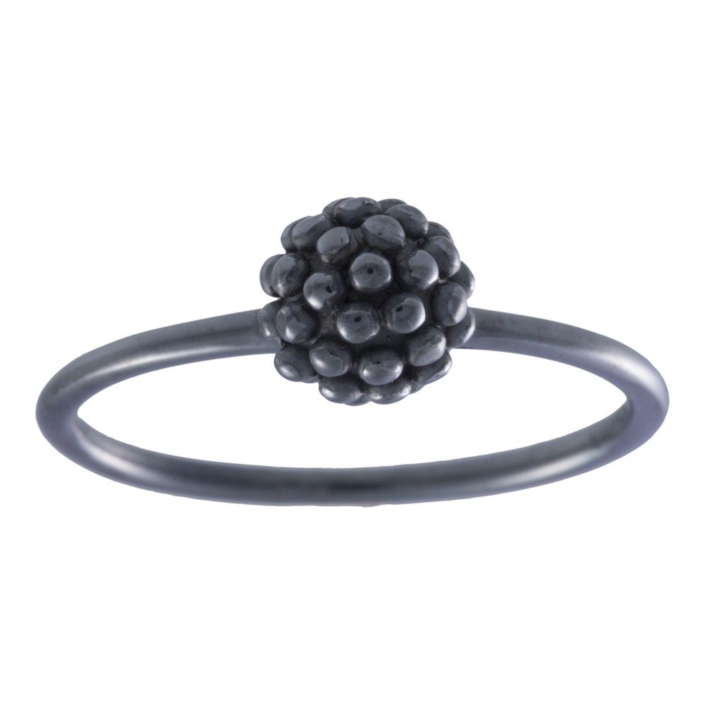 OXYDERET SØLVRING MED BOBBLES*