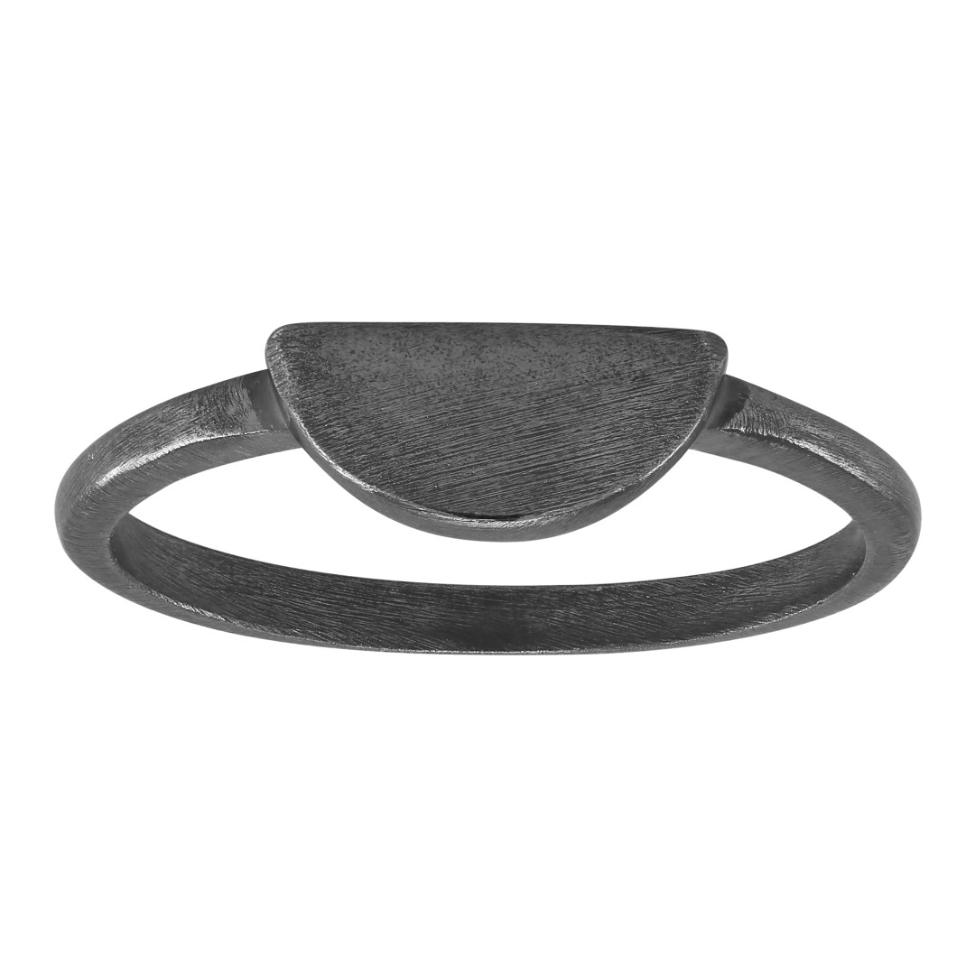 OXYDERET SØLV RING HALF*