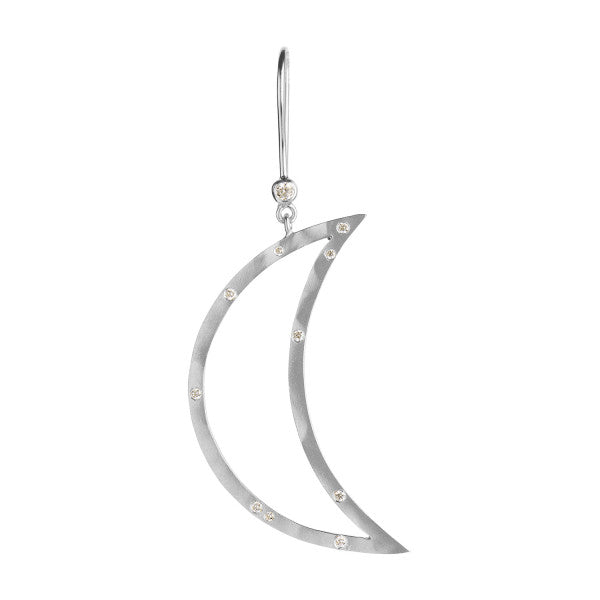 SØLV ØERSTIK BIG BELLA MOON CZ